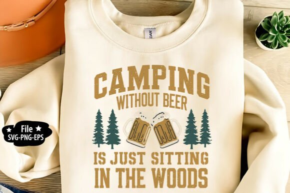 Camping Without Beer Vintage SVG Graphics