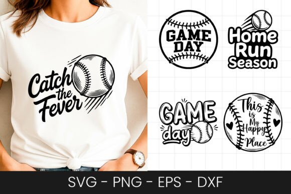 Catch Fever Home Run Baseball Graphics for Crafts