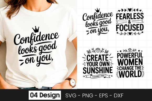 Confidence Women Empowerment Quotes Graphics for Crafts
