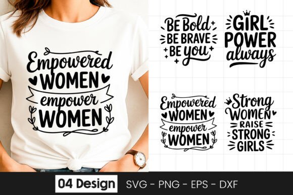 Empowered Women Inspirational Quotes Graphics for Crafts