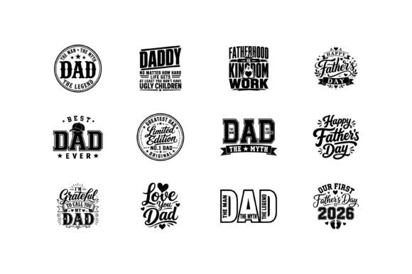 Father’s Day Typography Bundle for Crafts and Graphics
