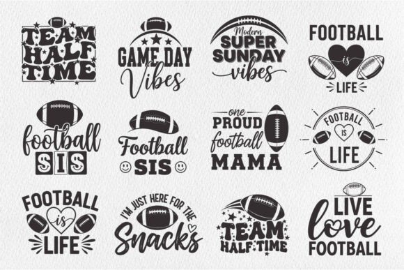 Football Graphics for Crafts and Branding