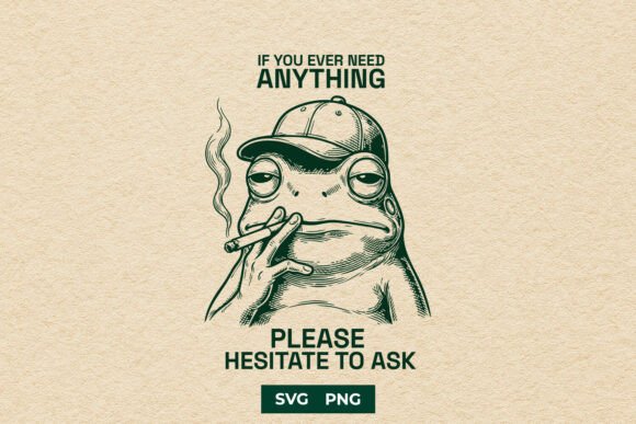 Smoking Frog SVG for Real Projects
