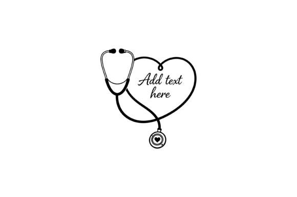 Stethoscope Heart Medical Quote Design Graphics